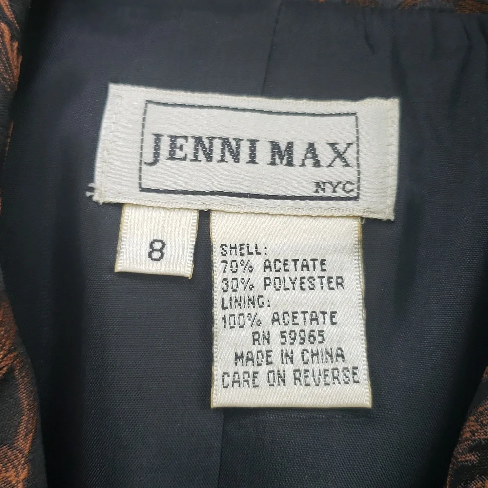 JENNIMAX Elegant‎ Brown Floral Patterned Women's Jacket